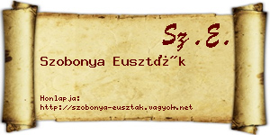 Szobonya Euszták névjegykártya